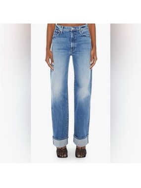 MOTHER The Dodger Skimp Cuffed Wide Leg Jeans Women’s Jeans - Light Blue size 27